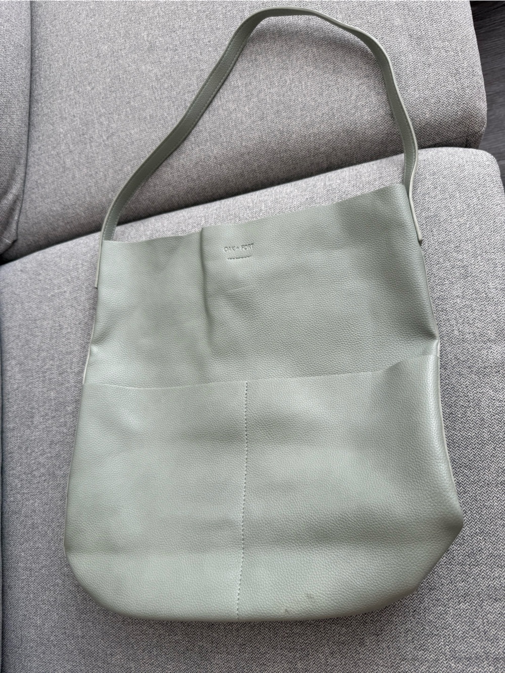 OAK + FORT Women's Green Leather Tote Bag